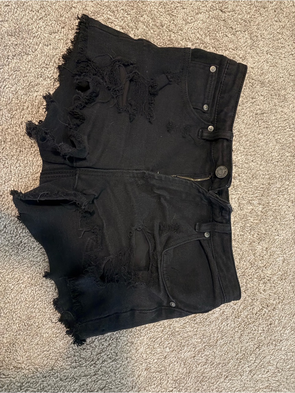 Almost Famous Black Distressed Cutoff Denim Shorts